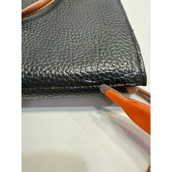 Vtg. Dooney & Bourke Black Leather Travel Crossbody Bag Multi-Pocket Card Slot - Picture 15 of 16